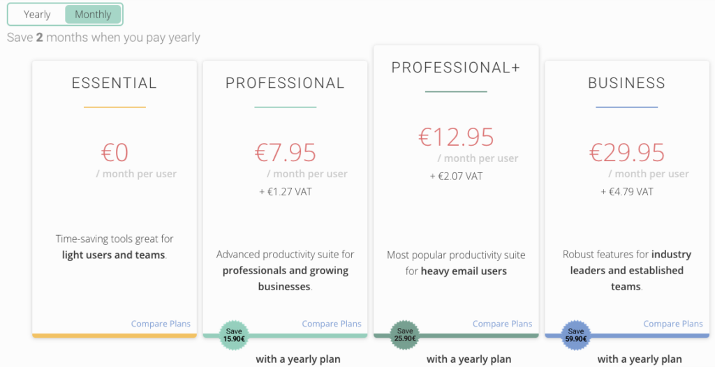 mailbutler pricing