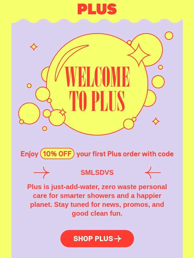 brand's values in a welcome email