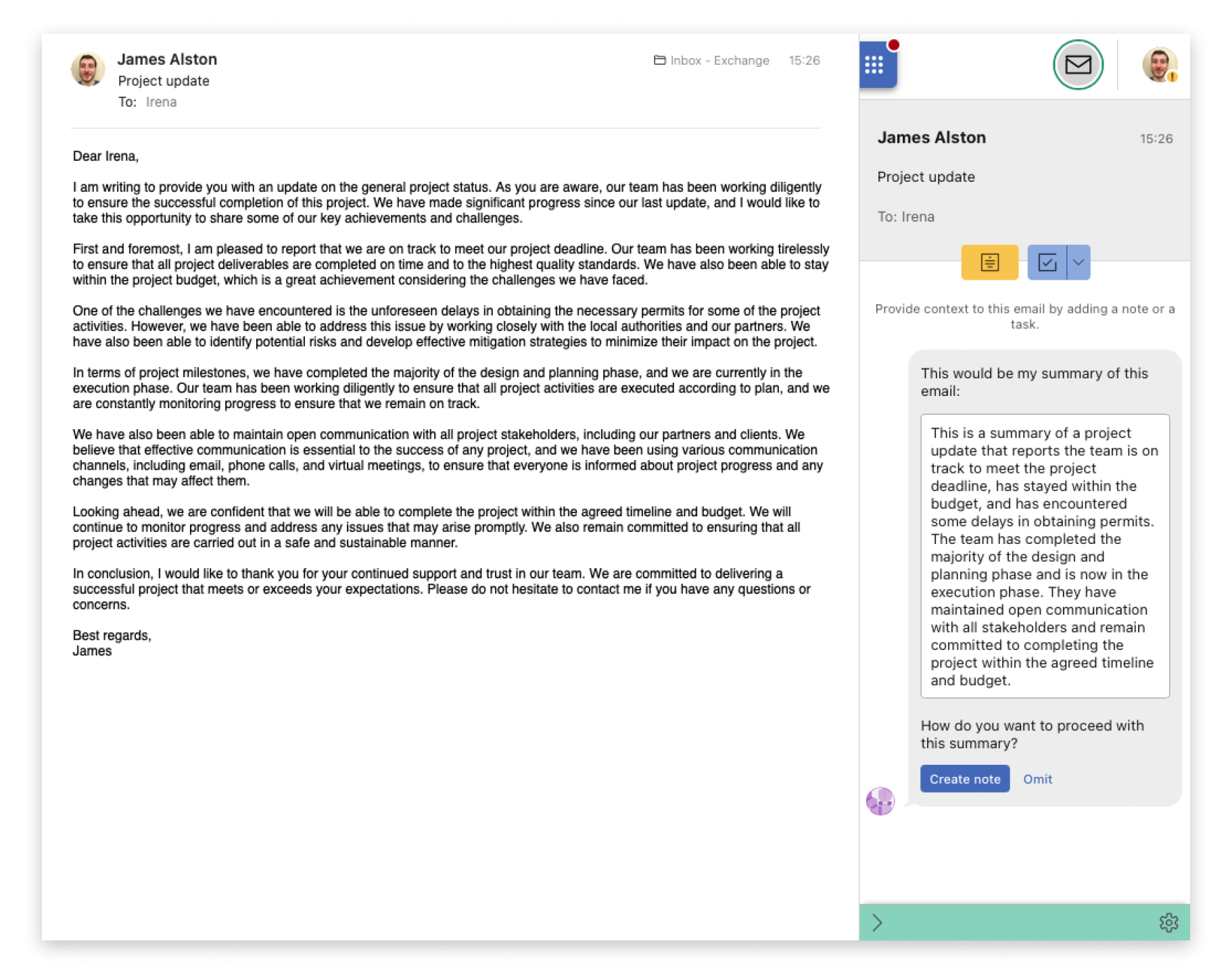 email summary AI