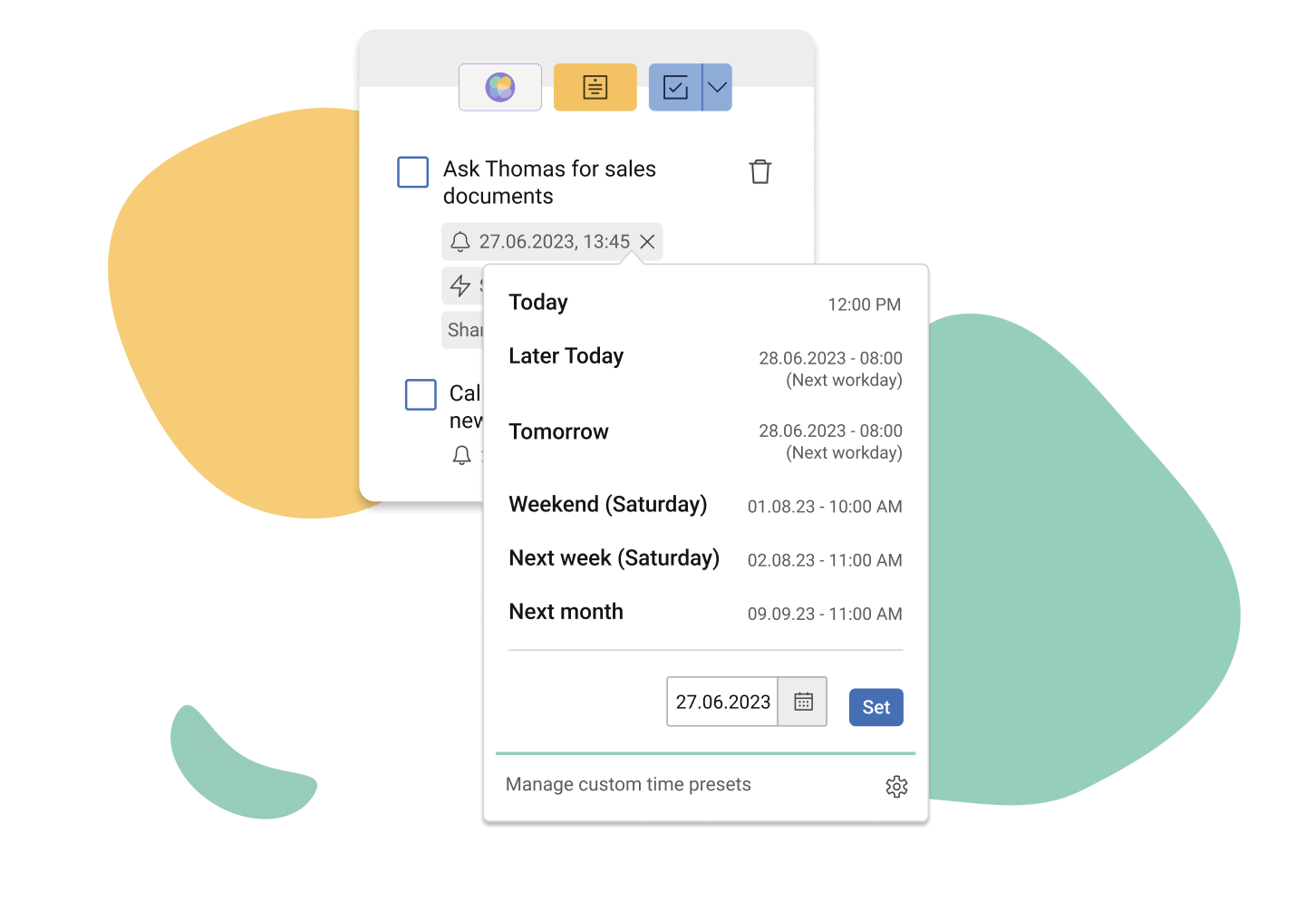 An overview of the Mailbutler Tasks feature