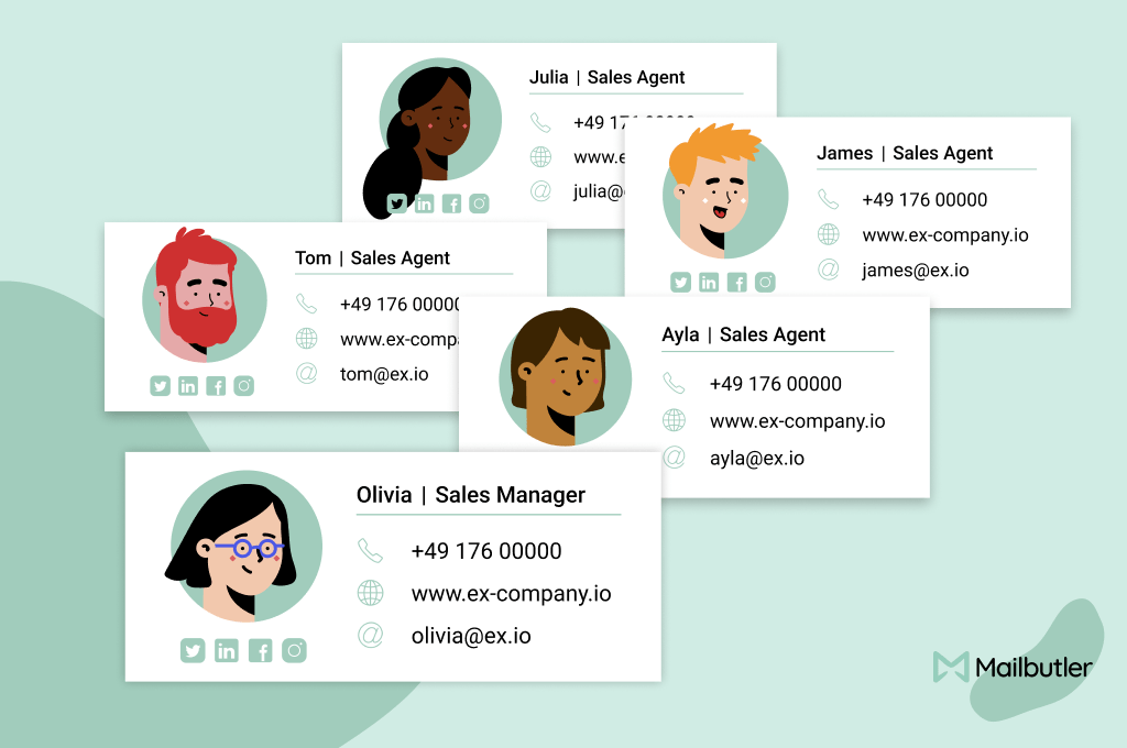 Company email signature management