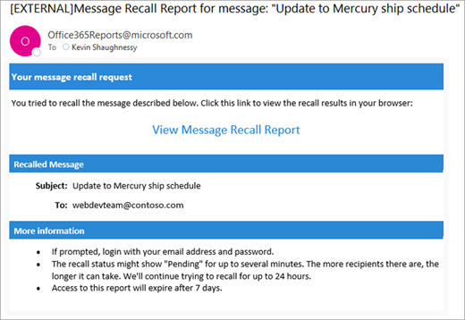 So überprüfen Sie den Rückruf in Outlook