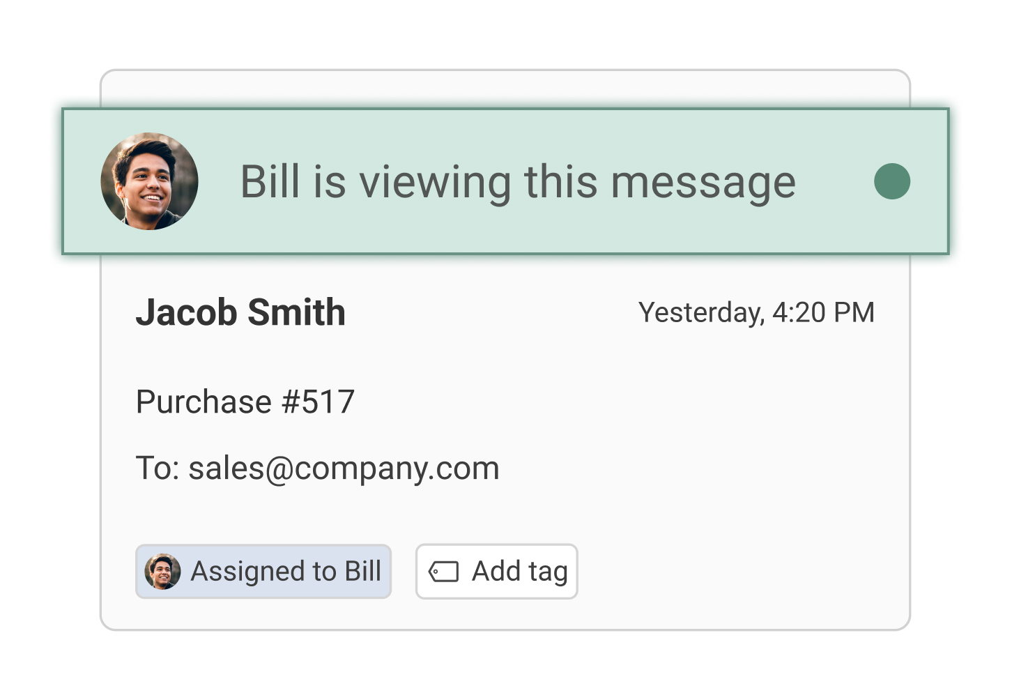 Live Status of email in shared inbox