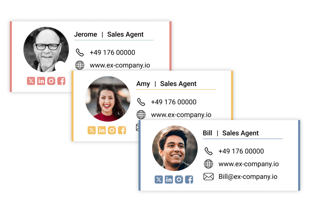 Graphic showing Mailbutler's email signatures