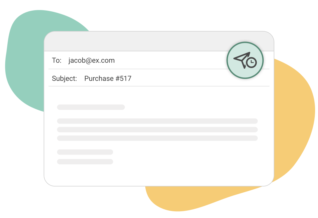 Graphic showing how easily Send Later integrates into Apple Mail, Gmail and Outlook