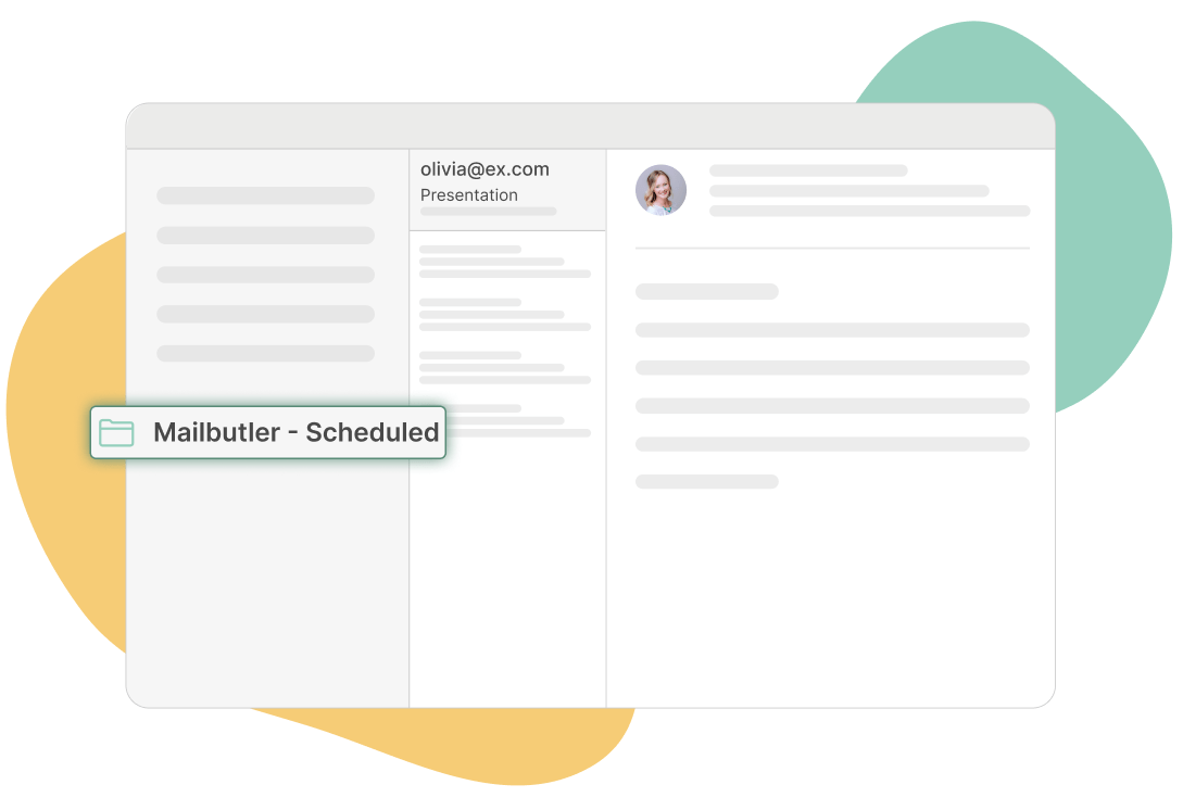 An image showing the Send Later folder where your scheduled emails are kept