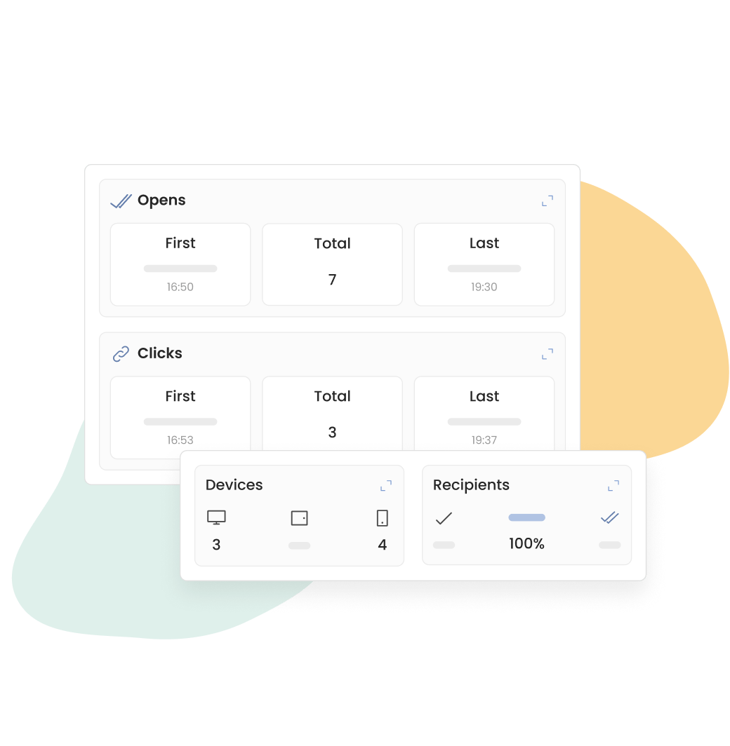 Email tracking engagement data