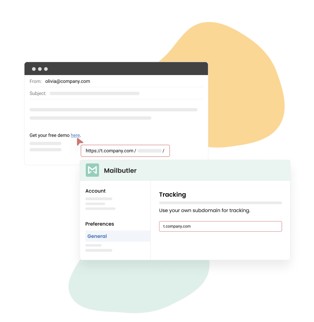 Custom tracking subdomain